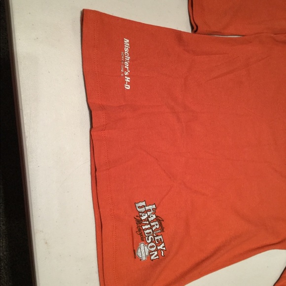 Harley Davidson 3/4 Zip Cotton Shirt - Picture 4 of 4